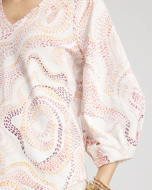 Swirls Tuck Sleeve Tee - image 4